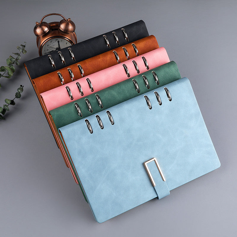 A5 Loose-Leaf Notebook with Removable Notepad for Business Meetings