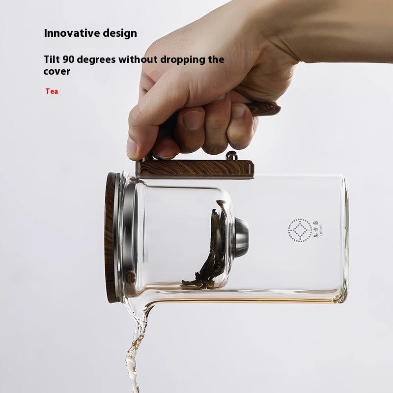 Glass Tea Pot with Magnetic Separation Filtration