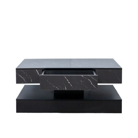 Modern 6.93IN LED Coffee Table with Lights for Large Living Room