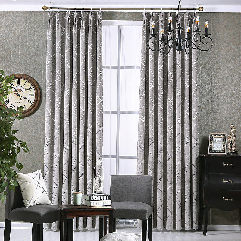 Enhance your modern living room with these luxury blackout curtains in a simple solid color chenille design.