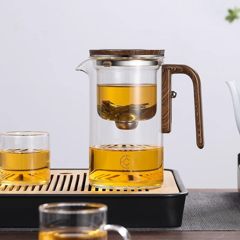 Glass Tea Pot with Magnetic Separation Filtration