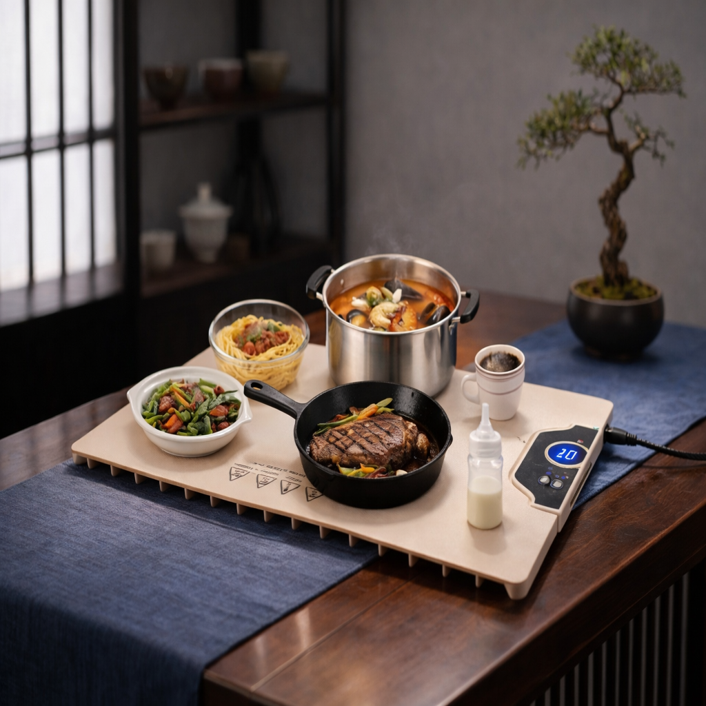 Food Warming Mat 23.6X15.8In 300W Fast Heating Electric Silicone Food Warmer With 14 Temp Levels 10Hrs Timer Settings Roll-Up Portable Hot Plates Heat Pad For Parties Buffet