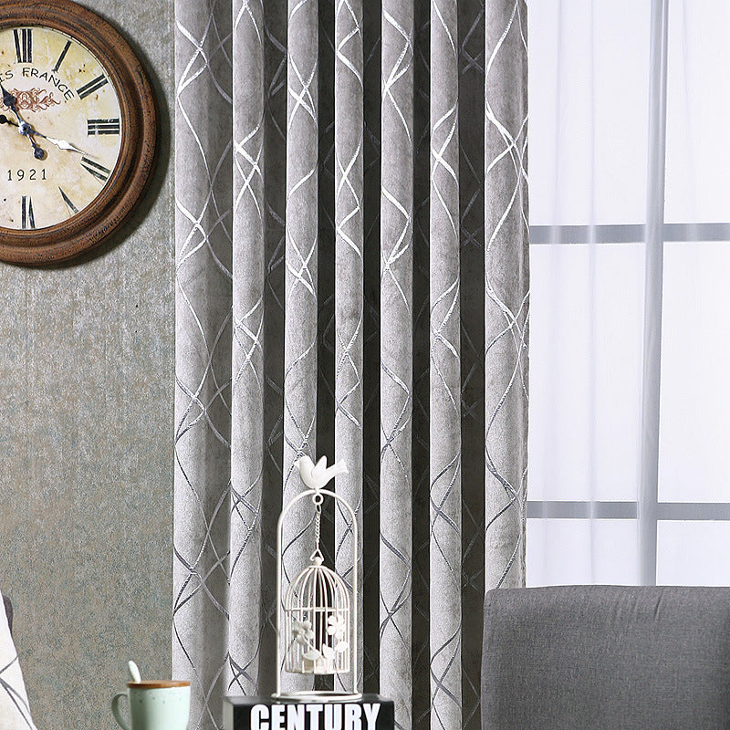 Enhance your modern living room with these luxury blackout curtains in a simple solid color chenille design.