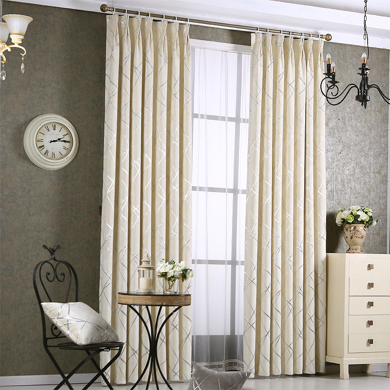 Enhance your modern living room with these luxury blackout curtains in a simple solid color chenille design.